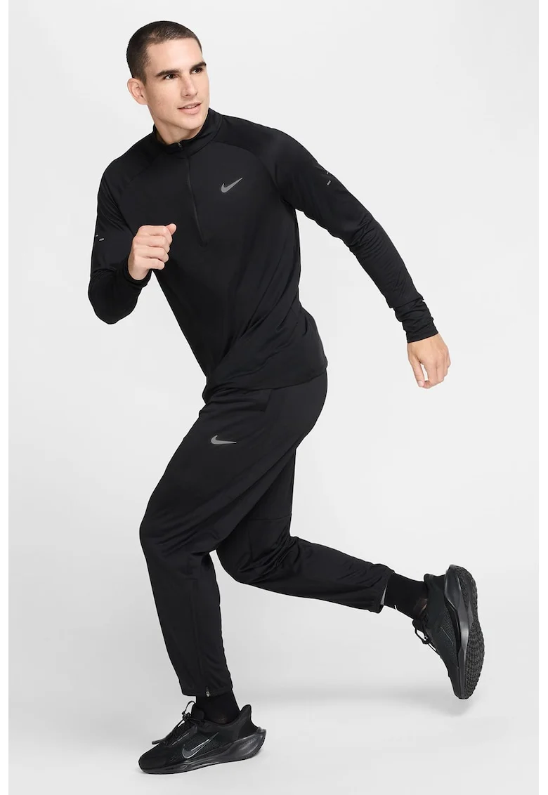 Pantaloni de trening conici pentru alergare Challenger, Negru