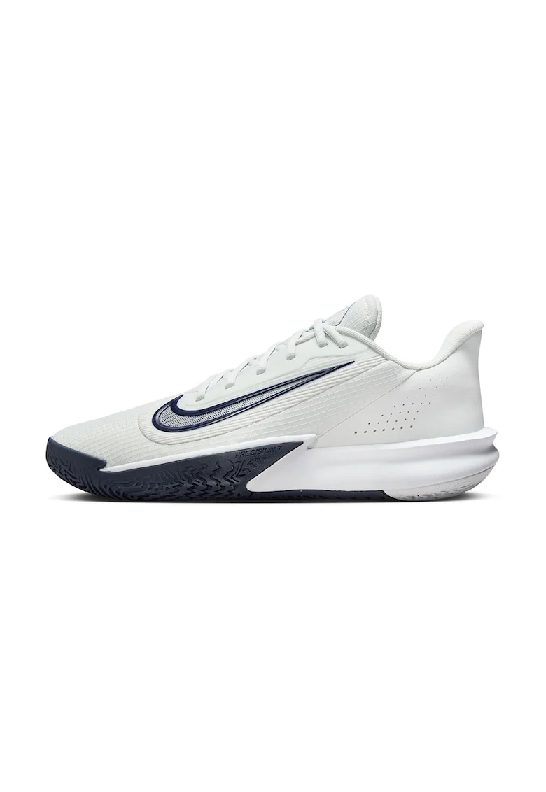 Pantofi low-cut pentru baschet Precision VII, Gri/Albastru inchis/Alb murdar
