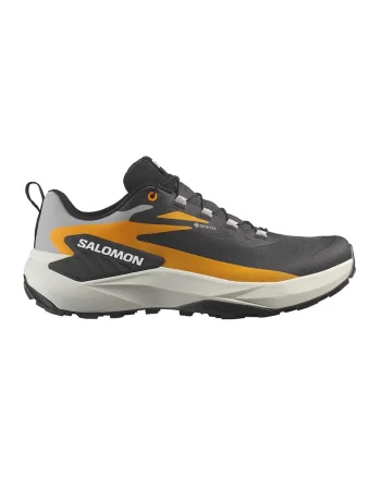Pantofi Genesis GTX pentru alergare trail, Negru/Gri/Portocaliu