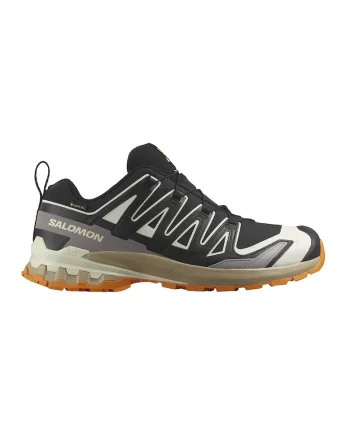 Pantofi cu insertii din plasa pentru alergare XA PRO 3D V9 GTX, Alb/Negru/Gri