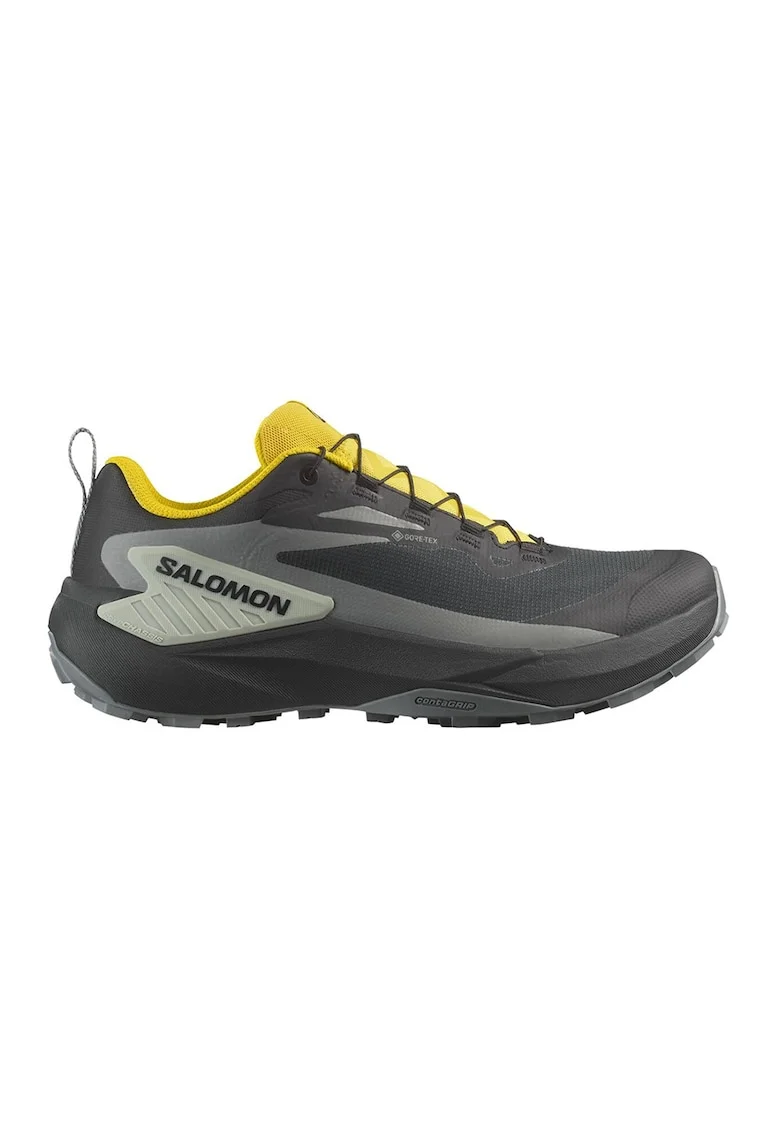 Pantofi Genesis GTX pentru alergare trail, Negru/Galben/Gri cenusiu