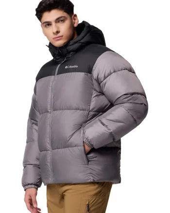 Geaca bufanta cu aspect matlasat Puffect II, Gri deschis/Negru stins