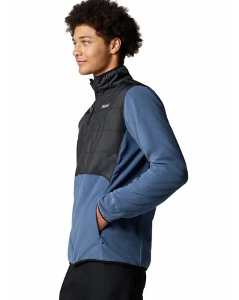 Bluza din fleece cu fermoar pentru antrenament Basin Butte™, Negru/Albastru prafuit