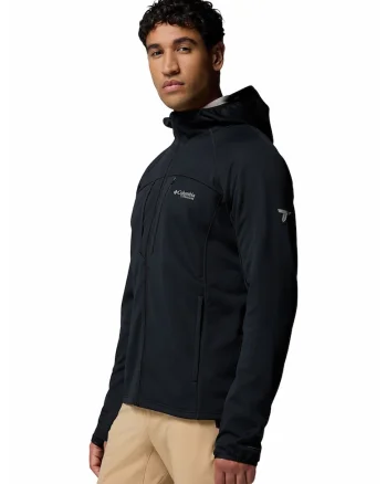 Bluza slim fit pentru trekking Arctic, Negru
