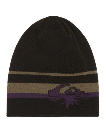 Caciula tricotata pentru ski si snowboarding Vibetown, Negru/Caramel/Ametist