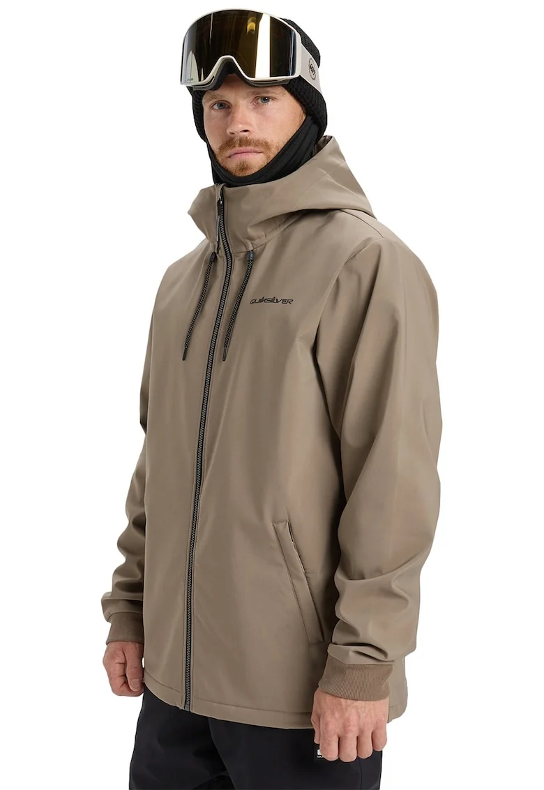 Geaca cu gluga pentru ski Live for the dream, Maro taupe