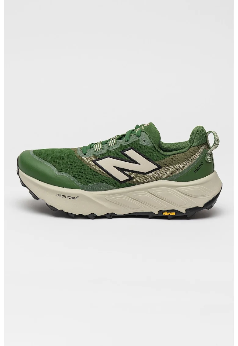 Pantofi Hierro v9 low-cut pentru alergare trail, Alb/Verde inchis