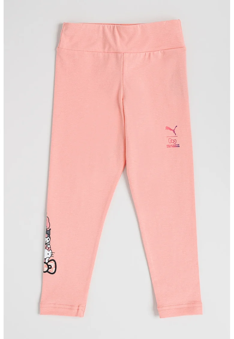 Colanti cu talie inalta Hello Kitty, Roz somon