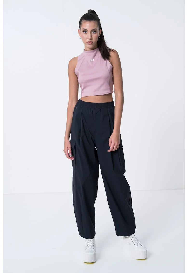 Pantaloni cargo relaxed-fit, pentru fitness Unstoppable, Negru