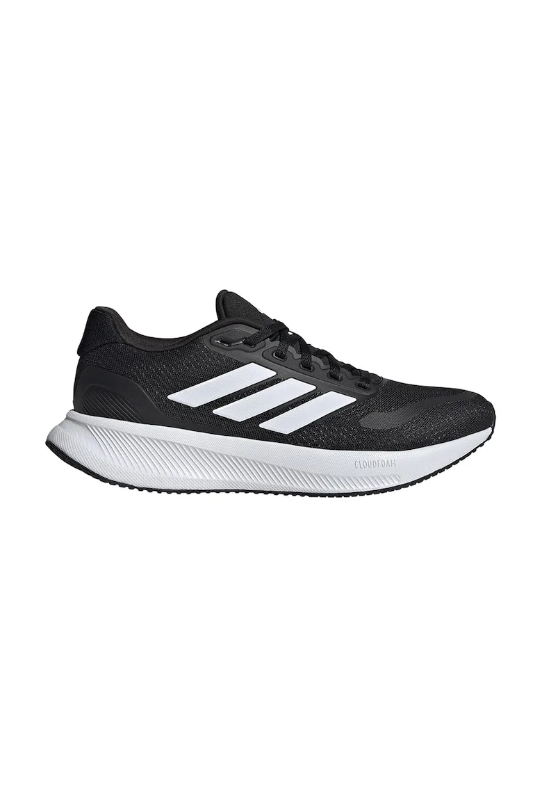 Pantofi Runfalcon 5 de plasa cu garnituri din material sintetice pentru alergare, Negru/Alb optic