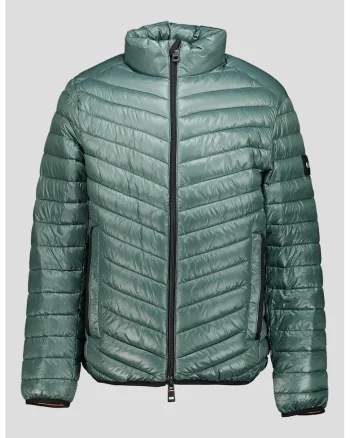 Jacheta cu fermoar si guler mediu, Verde aquamarin