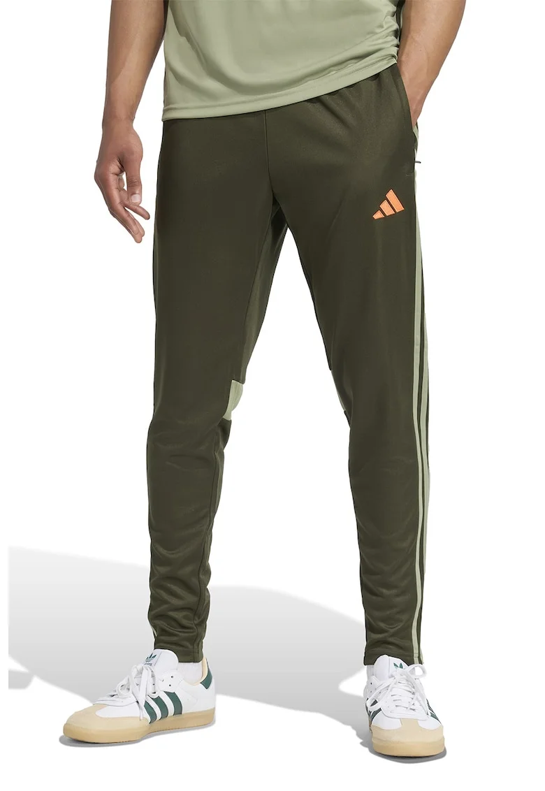 Pantaloni pentru fotbal cu slituri laterale, Kaki pal