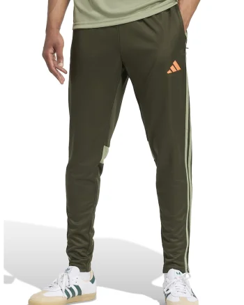 Pantaloni pentru fotbal cu slituri laterale, Kaki pal