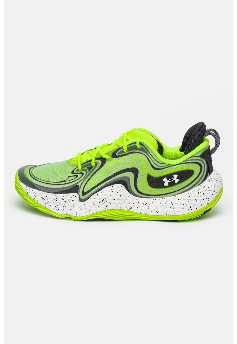 Pantofi sport barbati  303778316, Sintetic/Textil, Alb, Alb/Negru/Verde neon