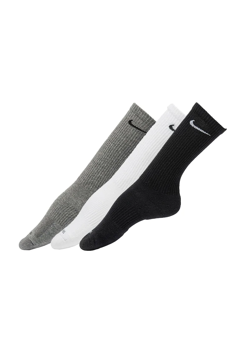 Set de sosete unisex pentru fitness Everyday Plus - 3 perechi, Alb/Negru