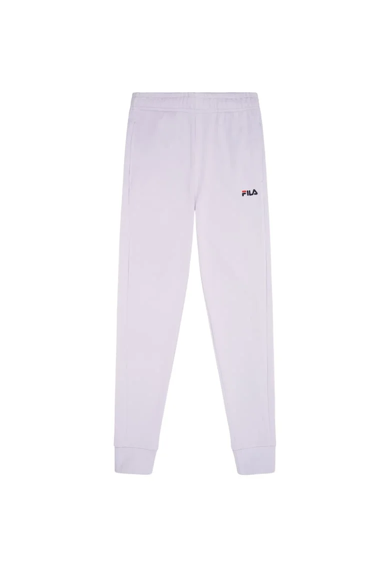 Pantaloni sport dama  Lucera, talie elastica, Alb