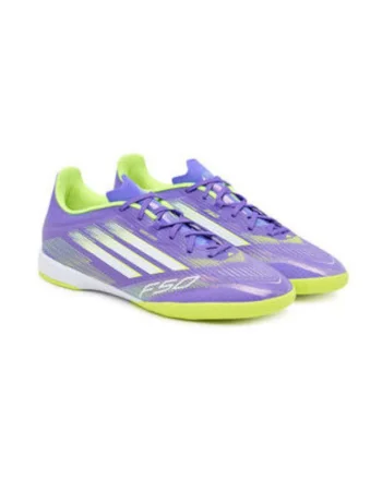 Pantofi sport din material textil cu accente contrastante si sireturi colorate, pentru fotbal