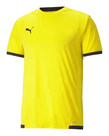 Tricou cu decolteu la baza gatului pentru fotbal teamLIGA, Negru/Galben