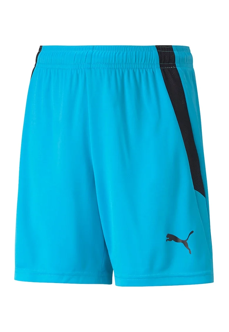 Pantaloni scurti cu talie ajustabila, pentru fotbal teamLIGA, Albastru aquamarin