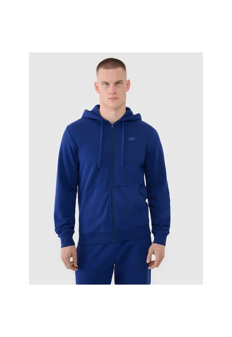 Hanorac sport barbati  albastru, bumbac poliester