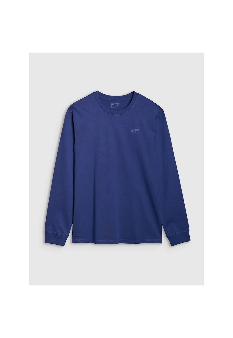 Tricou Barbati Sportstyle Bleumarin  Maneca Lunga, Bumbac 100%, Croi Regular, Confortabil si Durabil pentru Sezonul Cotidian