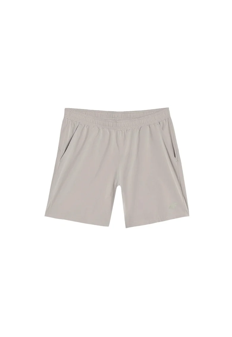 Pantaloni scurti de trening  bej, uscare rapida, sintetic/elastan
