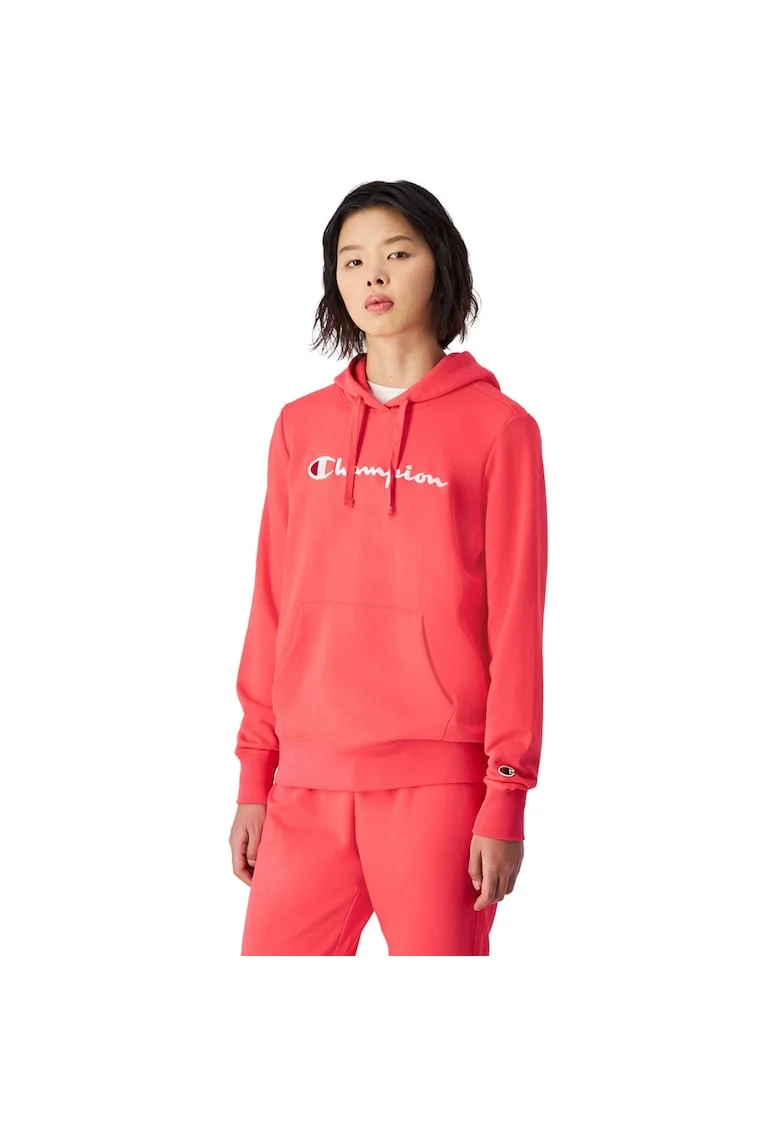Hanorac sport  croiala slim, bumbac/poliester, roz,
