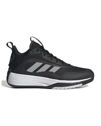 Pantofi cu insertii sintetice pentru baschet Own The Game, Alb/Negru stins