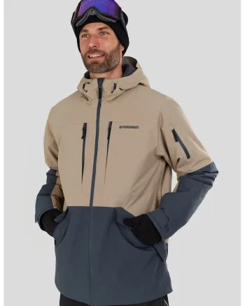 Geaca cu aspect contrastant pentru ski Baily Allmountain, Albastru prafuit/Maro nisip