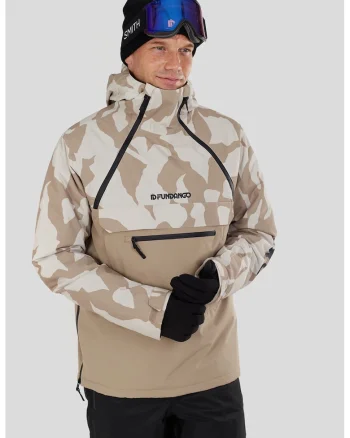 Geaca impermeabila pentru ski Hydra ECO Anorak, Alb murdar/Bej deschis