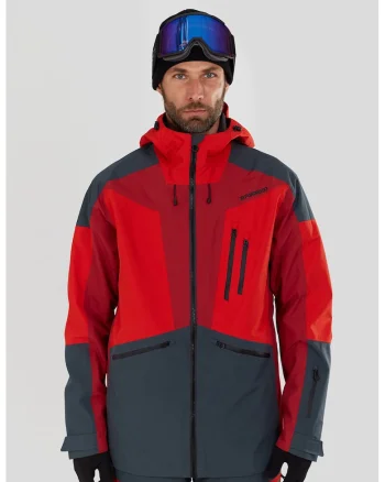 Jacheta impermeabila pentru ski Rigel 3L, Rosu/Gri antracit