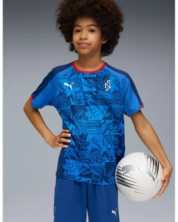 Tricou cu imprimeu grafic, pentru fotbal Neymar JR, Rosu/Albastru
