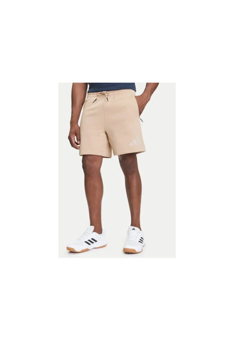 Pantaloni scurți casual cu buzunare, Bej