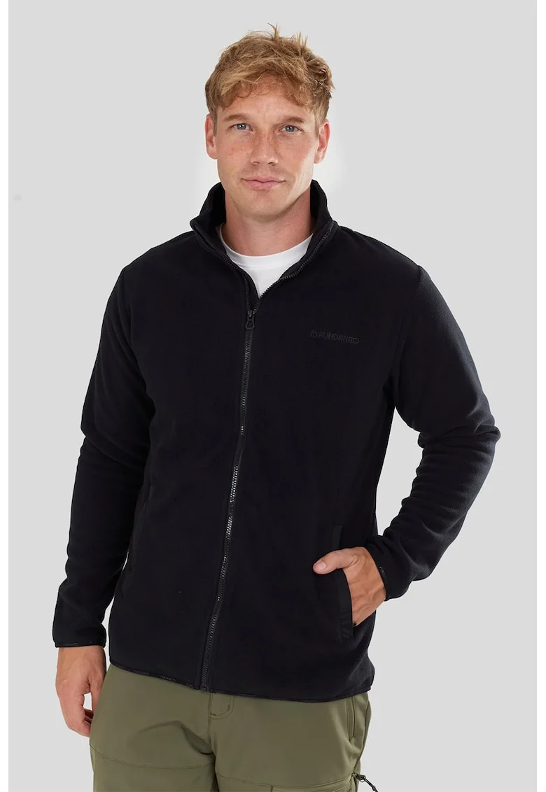 Bluza cu fermoar pentru trekking Nestor II, Negru