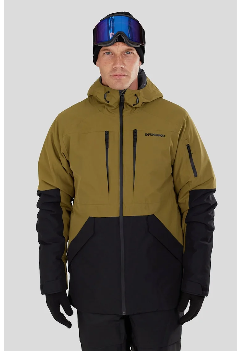Geaca cu aspect contrastant pentru ski Baily Allmountain, Negru stins/Verde fistic