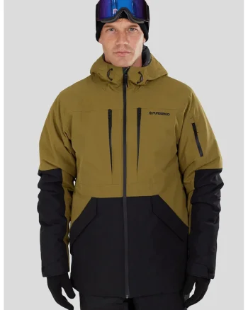 Geaca cu aspect contrastant pentru ski Baily Allmountain, Negru stins/Verde fistic