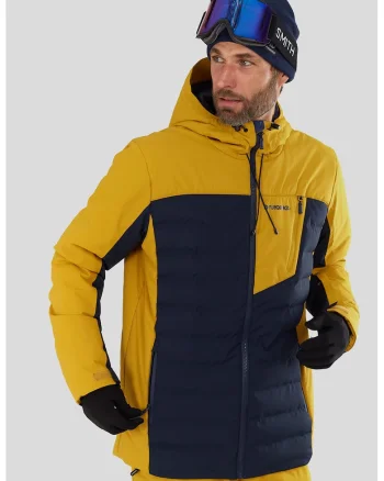 Geaca cu aspect contrastant pentru ski Fairfield, Galben sofran/Bleumarin
