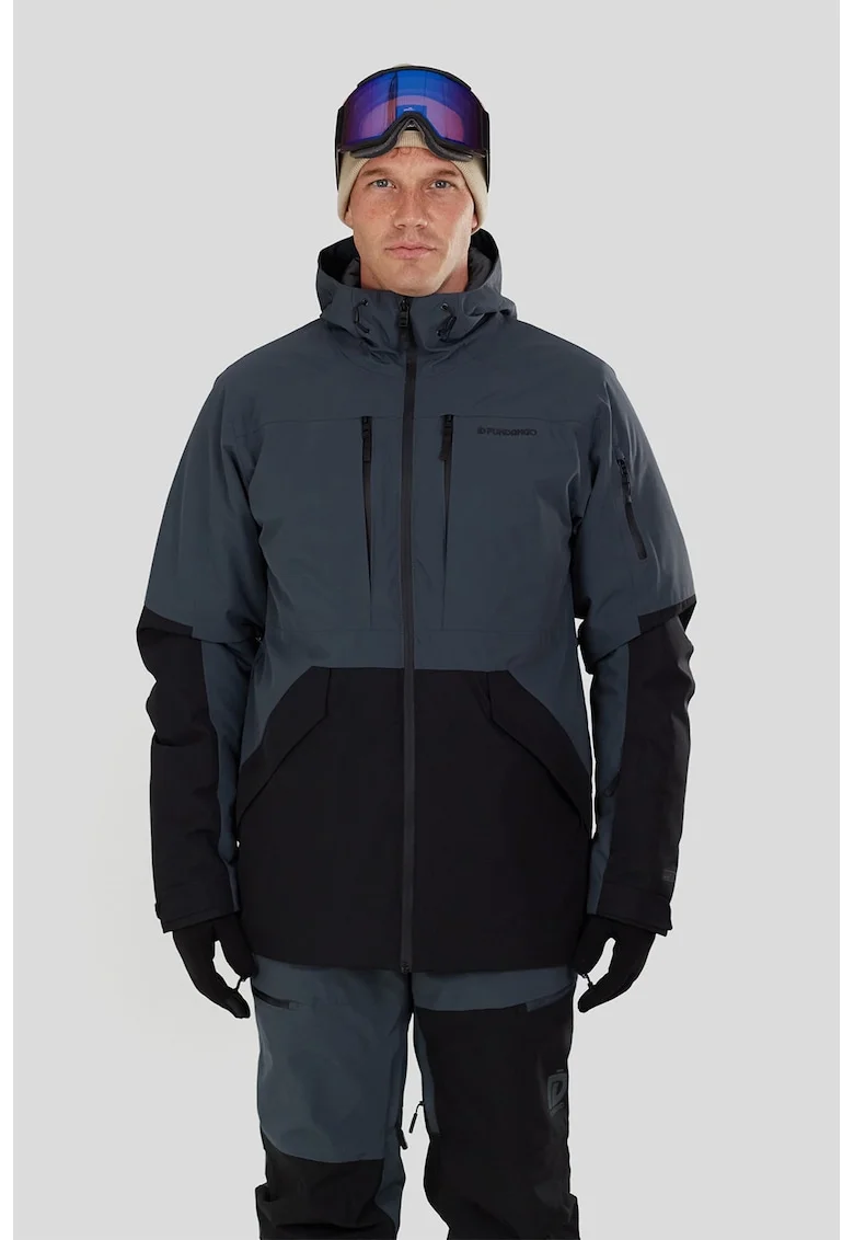 Geaca cu aspect contrastant pentru ski Baily Allmountain, Negru/Albastru ultramarin
