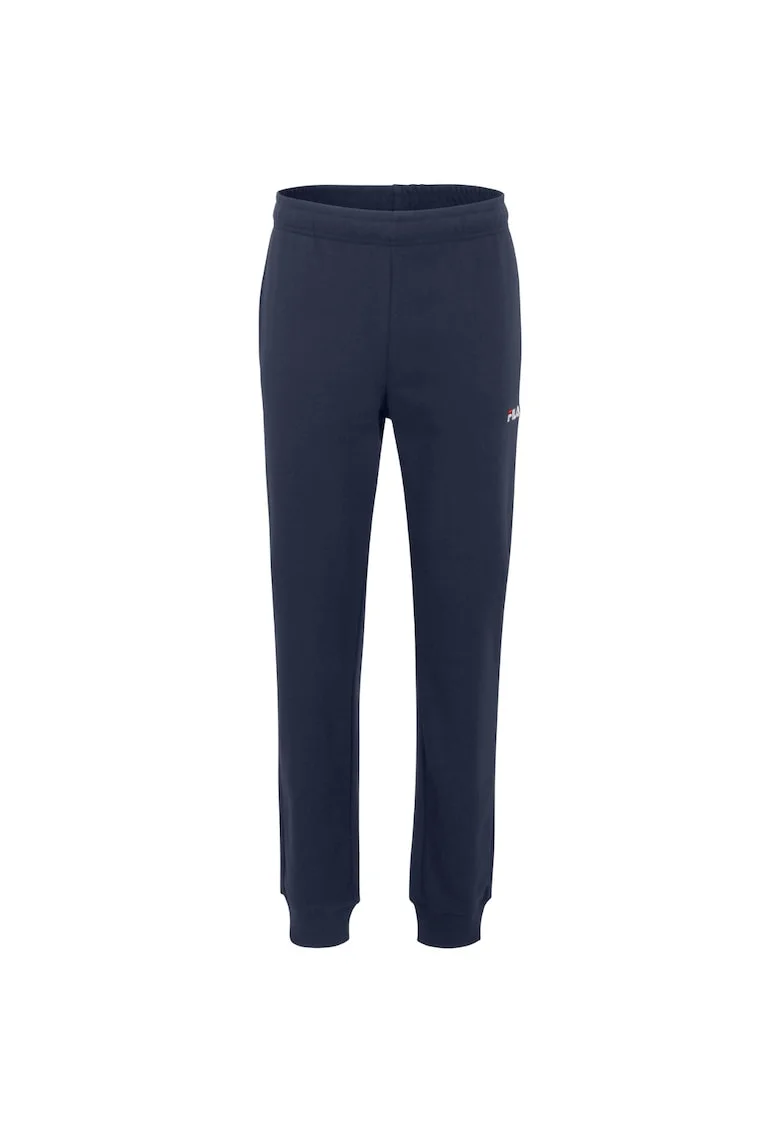 Pantaloni sport barbati  bleumarin, bumbac si poliester, cu mansete