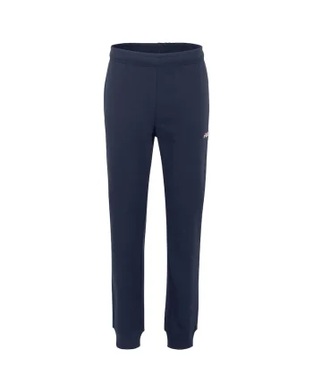 Pantaloni sport barbati  bleumarin, bumbac si poliester, cu mansete