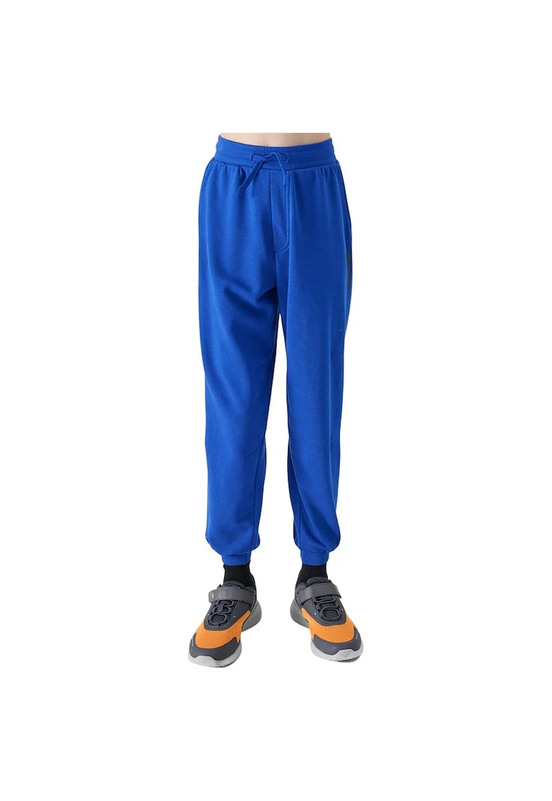 Pantaloni sport copii  croiala confortabila, talie elastica, bumbac, albastru