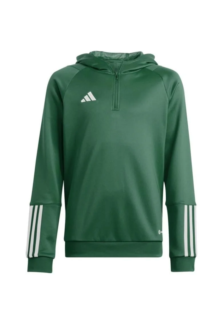Hanorac sport copii  Tiro 23, poliester, verde/alb