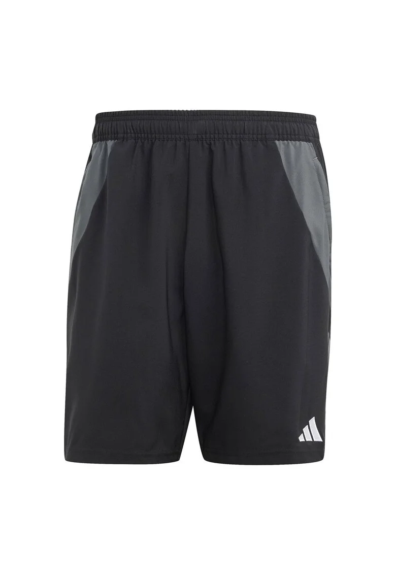 Pantaloni scurti sport,  Tiro 24, negru, poliester reciclat