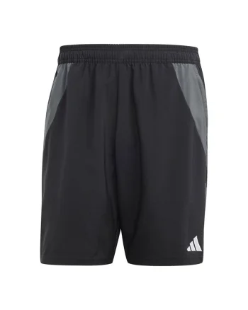 Pantaloni scurti sport,  Tiro 24, negru, poliester reciclat