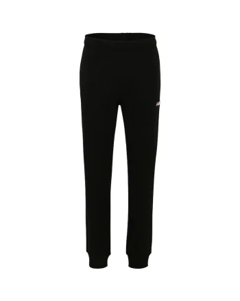 Pantaloni sport barbati  negri, bumbac si poliester