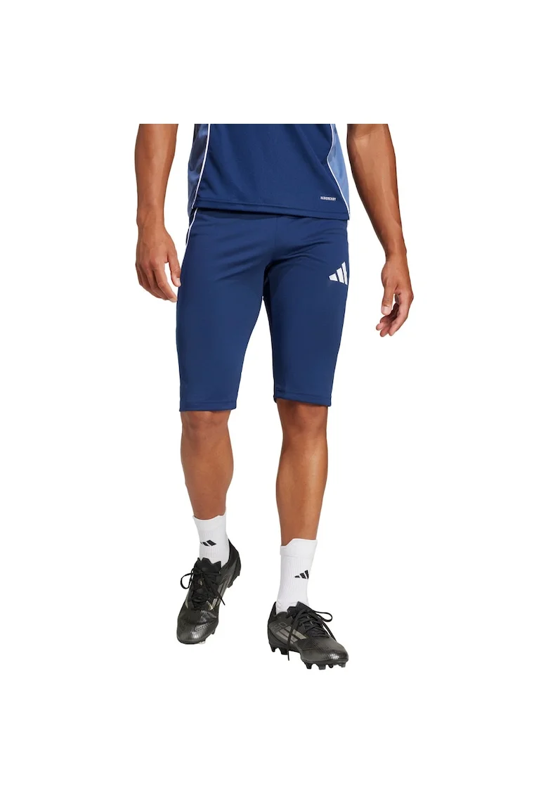 Pantaloni scurti barbati  Tiro 25 Competition 1/2 bleumarin, material reciclat, talie elastica, buzunare cu fermoar