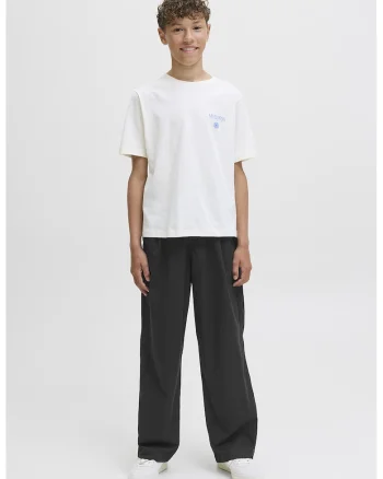 Pantaloni de bumbac cu croiala lejera, Negru stins