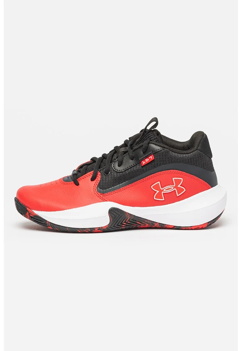 Pantofi Lockdown 7 pentru baschet, Rosu/Alb/Negru