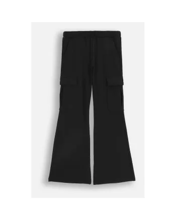 Pantaloni copii,  training, slim fit, negru, bumbac