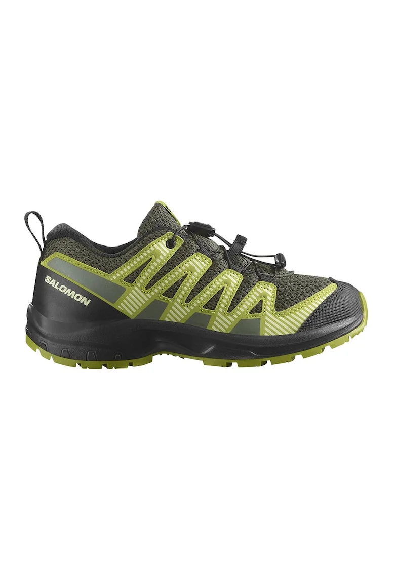Pantofi cu detaliu logo pentru alergare pe teren accidentat XA Pro V8 Trail, Negru/Verde lime